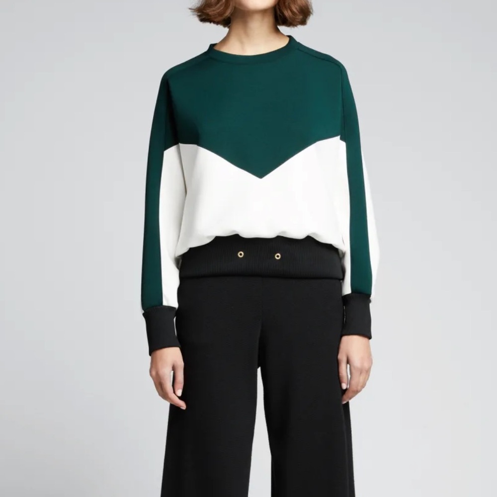 Moussy Studiowear Switching Sweatshirt Dolman Sleeve Xsm-Small Oversized